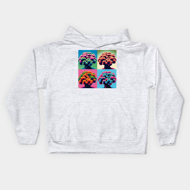 Pop flowerpot coral - Cool Underwater Kids Hoodie by PawPopArt